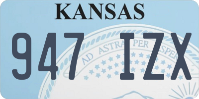 KS license plate 947IZX