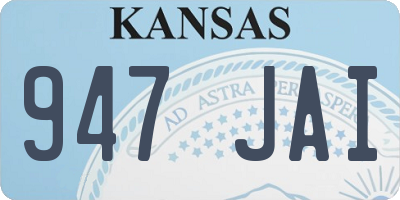 KS license plate 947JAI