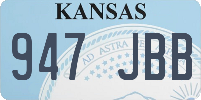 KS license plate 947JBB