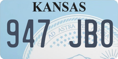 KS license plate 947JBO
