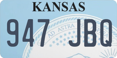 KS license plate 947JBQ