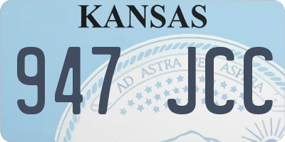 KS license plate 947JCC
