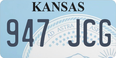 KS license plate 947JCG