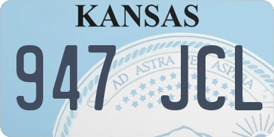 KS license plate 947JCL
