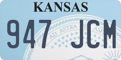 KS license plate 947JCM