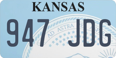 KS license plate 947JDG