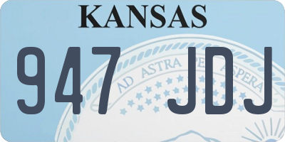 KS license plate 947JDJ