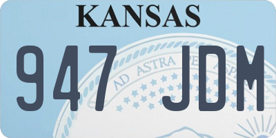 KS license plate 947JDM