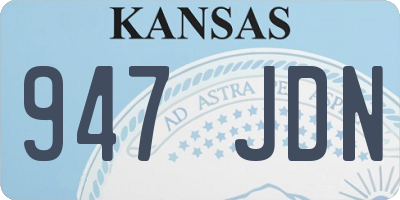 KS license plate 947JDN