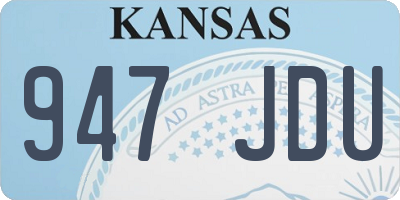 KS license plate 947JDU