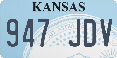 KS license plate 947JDV