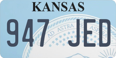 KS license plate 947JED