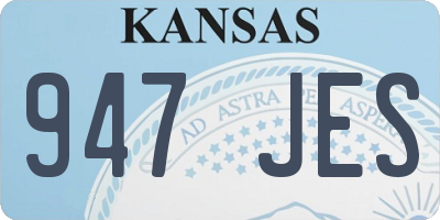 KS license plate 947JES