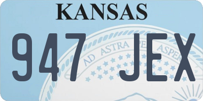 KS license plate 947JEX