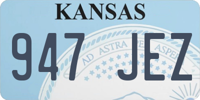 KS license plate 947JEZ