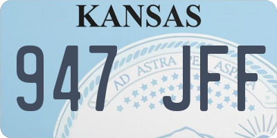 KS license plate 947JFF