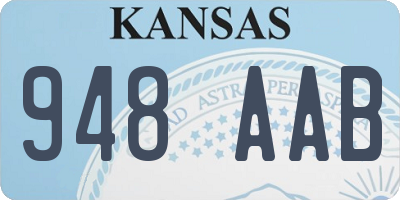 KS license plate 948AAB