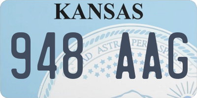 KS license plate 948AAG