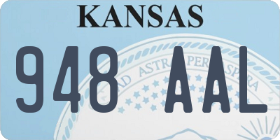 KS license plate 948AAL