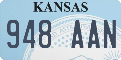 KS license plate 948AAN