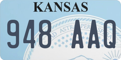 KS license plate 948AAQ