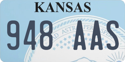 KS license plate 948AAS