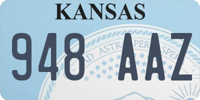 KS license plate 948AAZ