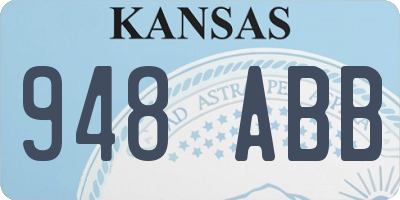 KS license plate 948ABB