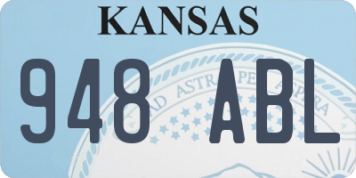 KS license plate 948ABL