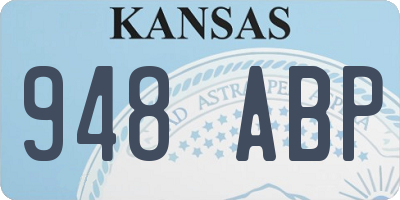 KS license plate 948ABP