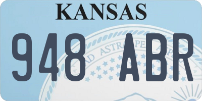 KS license plate 948ABR