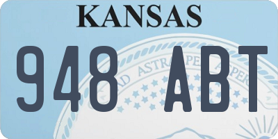 KS license plate 948ABT