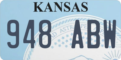 KS license plate 948ABW