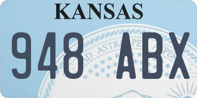 KS license plate 948ABX