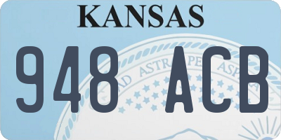 KS license plate 948ACB