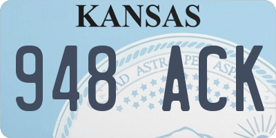 KS license plate 948ACK