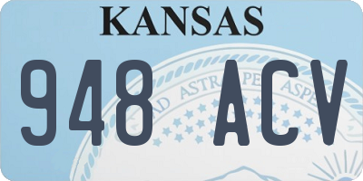 KS license plate 948ACV