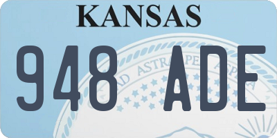 KS license plate 948ADE