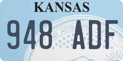 KS license plate 948ADF