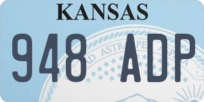 KS license plate 948ADP