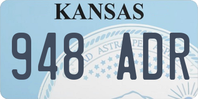 KS license plate 948ADR