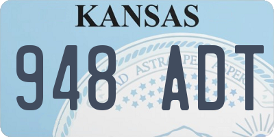 KS license plate 948ADT
