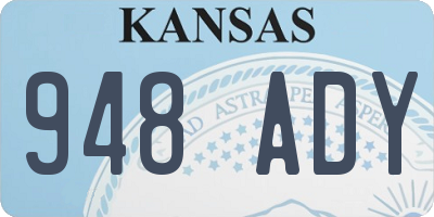 KS license plate 948ADY