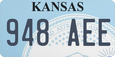 KS license plate 948AEE
