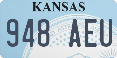 KS license plate 948AEU
