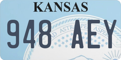 KS license plate 948AEY