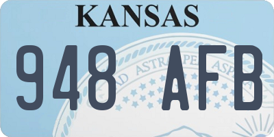 KS license plate 948AFB