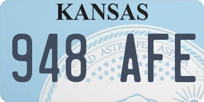 KS license plate 948AFE
