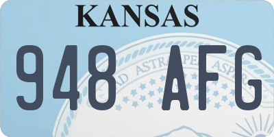 KS license plate 948AFG