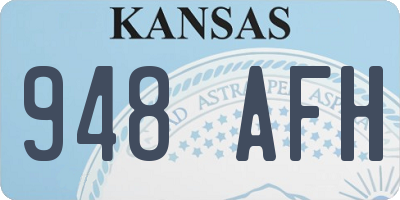 KS license plate 948AFH